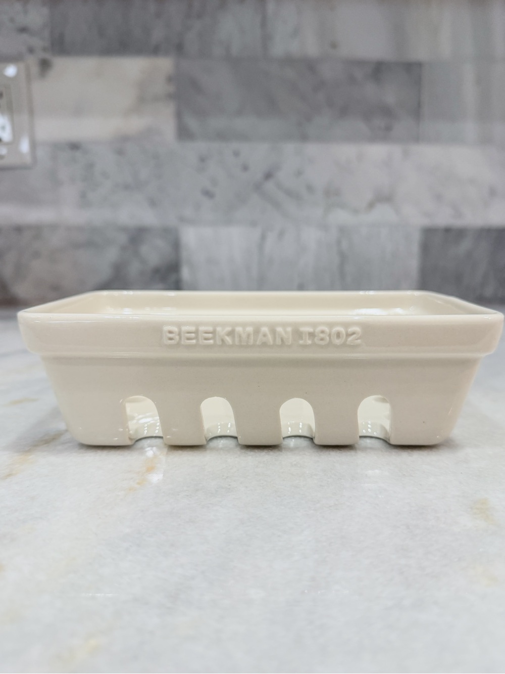 Beekman 1802 Ivory Ceramic Caddy Farmhouse Soap Dish